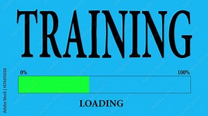 Progress Bar Loading with the text: loading training.