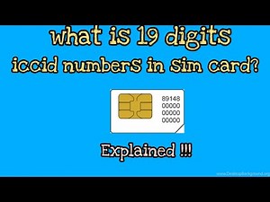 What is ICC-ID Number in Sim Card Explained!!