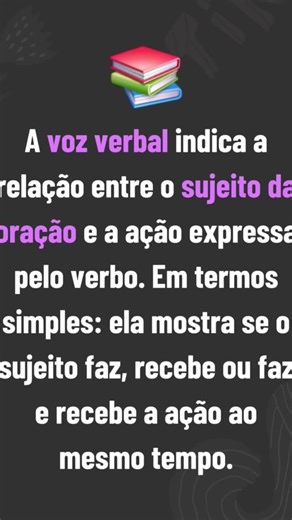 Voz verbal conceito #português #concursopublico