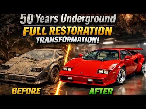 50 Years Underground — Lamborghini Countach Full Restoration Transformation!