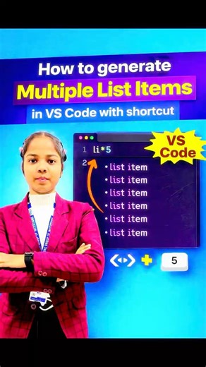 VS Code Magic: 1 Second mein 100 Lists banayein! 🚀