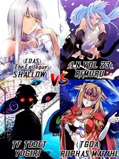Shallow Vernal Vs Rimuru Vs Yogiri Vs Ruphas mafahl #Shalowvernal #rimuru #yogiri #ruphasmafahl #animefyp