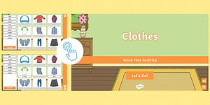 Clothes Interactive Word Mat Activity