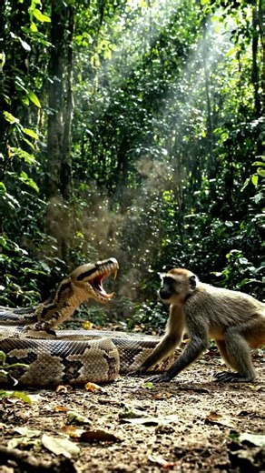 Ultra Realistic Snake vs Monkey Fight 🐍🐒 | Intense Jungle Battle