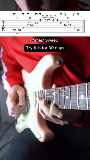 Try This Emotional Amaj7 Sweep Arpeggio for 30 Days 🎸⚡