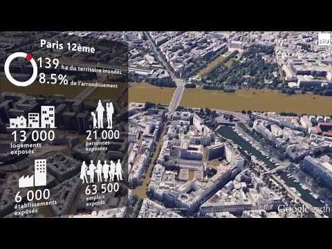 Simulation d'une crue centennale à Paris