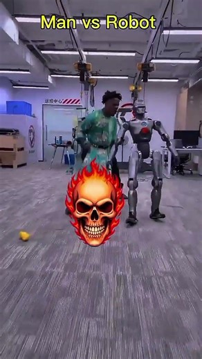 Man vs Human. Robot fight 💪#robot #robotvshuman #youtubeshorts #shorts #fighting