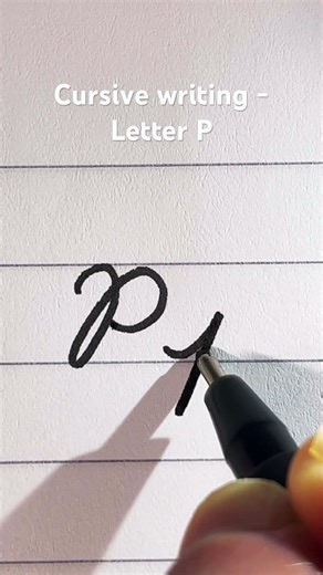 Cursive writing - Letter P
