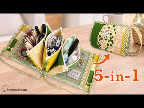 Organize Everything! DIY All-in-One Roll Up Pouch for Travel