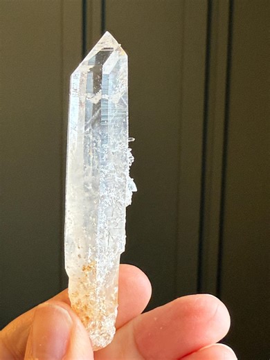 Colombian Blue Smoke   Golden Healer Lemurian Quartz Point, Rare Healing Crystal - Etsy