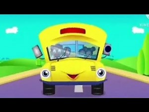 The Wheels on the bus go round and round Children Nursery Rhyme with Lyrics by Super Sunshine Kids