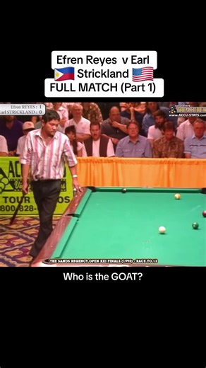 Efren Reyes V Earl Strickland Full Match, race to 13. PART 1 #earlstrickland #efrenreyes #pool #GOAT #billiards #jamesjackpool #fullmatch #poolmatch