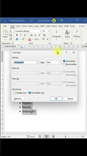 Super Fast Way to Sort a List in Word! Done in 3 Seconds! #mswordtutorial #microsoftword