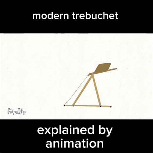 modern trebuchet explained by animation :) #trebuchet #catapults #animation