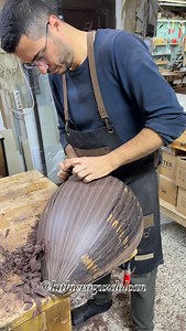 Bowl scraping stage. | O.Dolcan Çalgı Yapım Atölyesi
