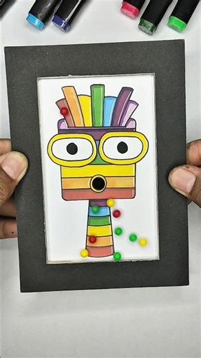 Sprunki OC Seven Numberblocks Phase 2 Cardboard Pinball Game #art #sprunki #feedshorts #craft #diy