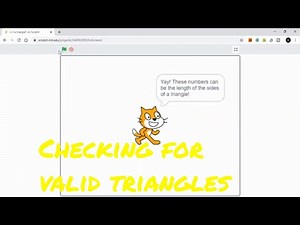 Scratch Tutorial - Making a Program that checks the triangle sides are valid