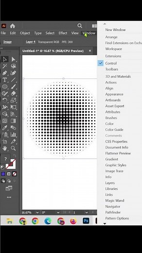How to make Halftone effect in Adobe illustrator #short