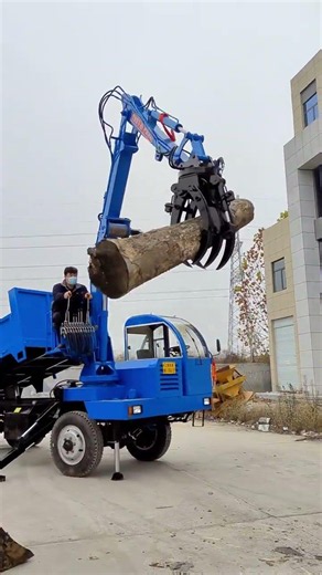 Hydraulic rotary wood grabber, four-wheel-mounted wood grabber, rotating wood grabber, fixed gra