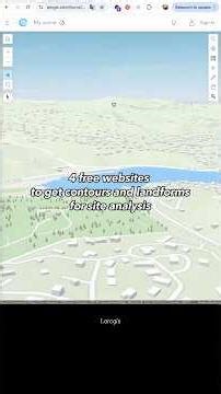 4 free websites to get contours and landforms for site analysis. #architecture
