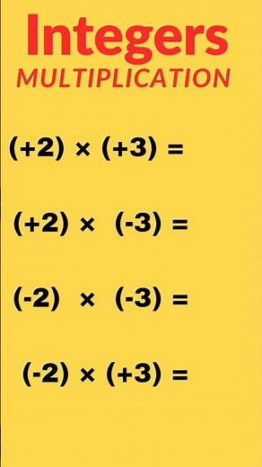 Multiplication of integers (Rules) | Math Hacks #maths