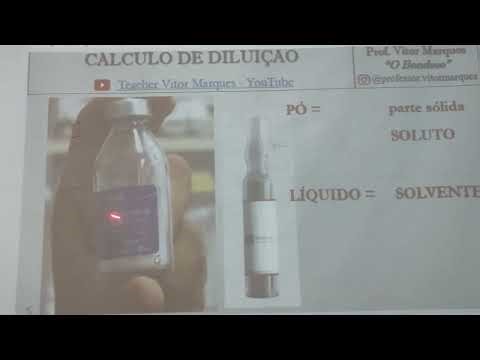 CÁLCULO DE DILUIÇÃO DE MEDICAMENTOS