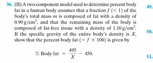 (II) A two-component model used to determine percent body fat i... | Filo