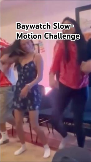 Try the Baywatch Run Without Falling 😂 #challenge #slowmotion #trending