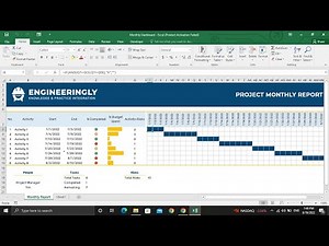 Project Monthly Overview Reports/Dashboards in Ms. Excel