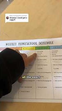 Free Homeschool Schedule