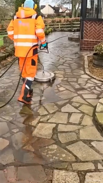 Powerwashing a SUPER Dirty Patio #patiocleaning #outdoorcleaning #pressurewashing #powercleaning | Partridge Exterior Cleaning