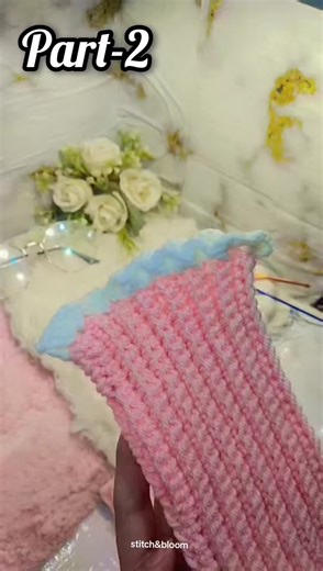 #creatorsearchinsights easy tutorial 🤠 #pintrestinspired #viral #xyzbca #crochet material needed pink yarn 150 grams white yarn 80 grams 5mm hook for glove 3.5 mm hook for fril