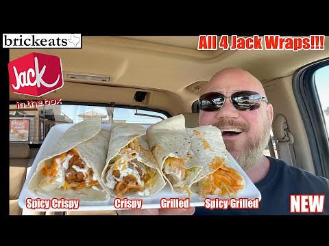 Jack in the Box *NEW* Jack Wraps REVIEW- All 4 Flavors- brickeats