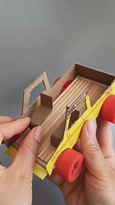 Cardboard Car Craft #cardboardcraft #carart #diyfun #kidscraft #creativeproject #easycraft #funactivity #recycledart #miniaturecraft #simpleart | paper craft ideas