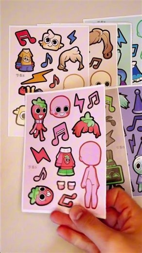 Building Vee from Dandy’s World with Stickers 👀 | Roblox #viral #roblox #dandysworld #vee #diy