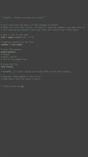 file reading basics #python #showcase