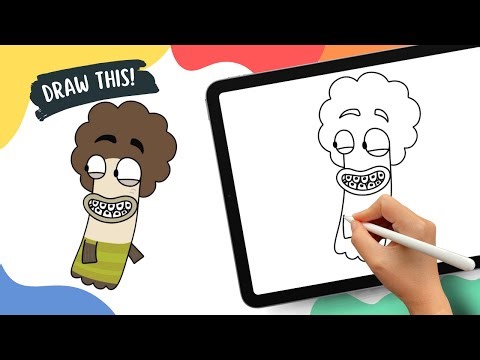 Oscar Fishtooth | Fish Hooks - Easy Cartoon Drawing Tutorial