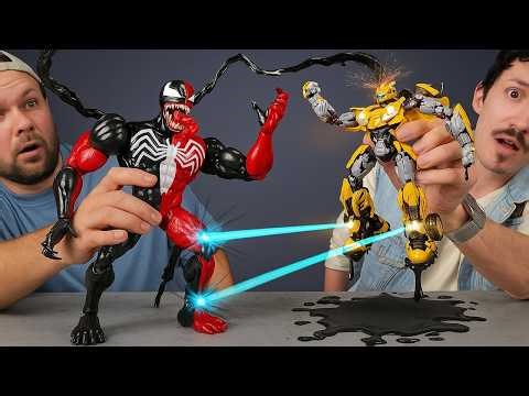 *Extreme DIY* Venom vs Bumblebee Transformer: Level 999+ DIY Battle Unlocked