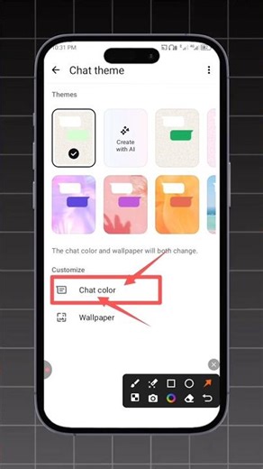 How to change Whatsapp chat color