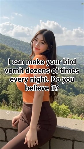 I can make your bird vomit dozens of times every night. Do you believe it? | Olivia
