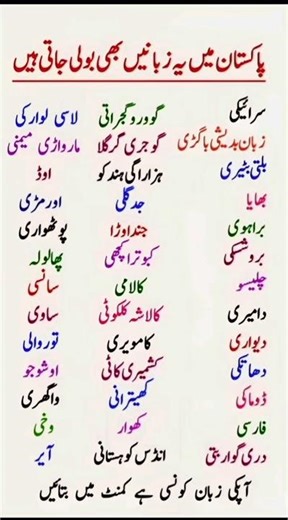 Pakistan's Hidden Languages: Discover the 30+ Languages Spoken Beyond Urdu! #didyouknow #gk