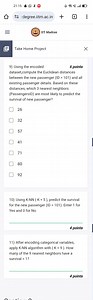 9) Using the encoded dataset, compute the Euclidean distances b... | Filo