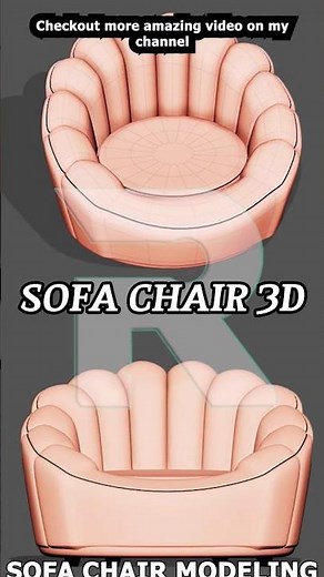 Beginner Sofa Chair 3D Modeling | Maya Quick Guide #shorts #shortsfeed #3d