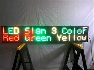 LEDSIGNMART.COM Tri-Color RGY LED Sign 15"x78" 20mm Pitch