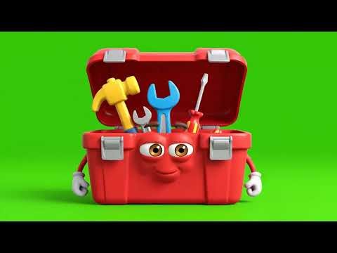 Toolbox Green Screen Cartoon | Funny Tool Animation Overlay