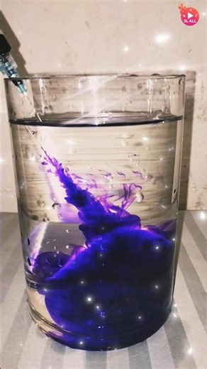 Mesmerizing Blue Liquid Injection into Water Bowl | Slow Motion Color Experiment |