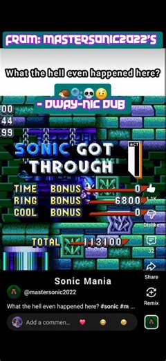 (Mastersonic2022, Dub) 🦔🫧🤨 Phew!! ...Thanks? I Think. #sonic #shorts