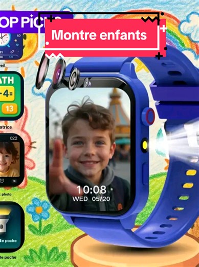 Montre Connectée pour Enfants – Modèle Ludique et Coloré Offrez à votre enfant une montre connectée conçue spécialement pour les petits dès trois ans. Disponible en trois couleurs attrayantes – bleu, rose et violet – elle allie design moderne et fonctionnalités ludiques. L’écran tactile, est très intuitif et offre un affichage clair de l’heure, une calculatrice simple, ainsi que plusieurs applications pour divertir et éduquer. Parfaite pour initier les enfants à l’univers des montres connectées,