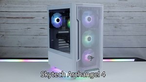 Skytech Gaming Archangel Gaming PC Desktop – AMD Ryzen 5 3600 3.6 GHz, NVIDIA RTX 3050, 500GB NVME SSD, 8GB DDR4 RAM 3200, 600W Gold PSU, 11AC Wi-Fi, Windows 11 Home 64-bit
