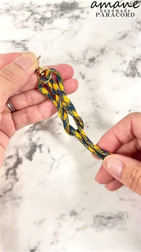 パラコード編み方紹介｜緩みにくいパーツの付け方② 基本を覚えてしっかり固定するコツ handmade.amane #パラコード #ハンドメイド #パラコード編み方 #パラコードクラフト